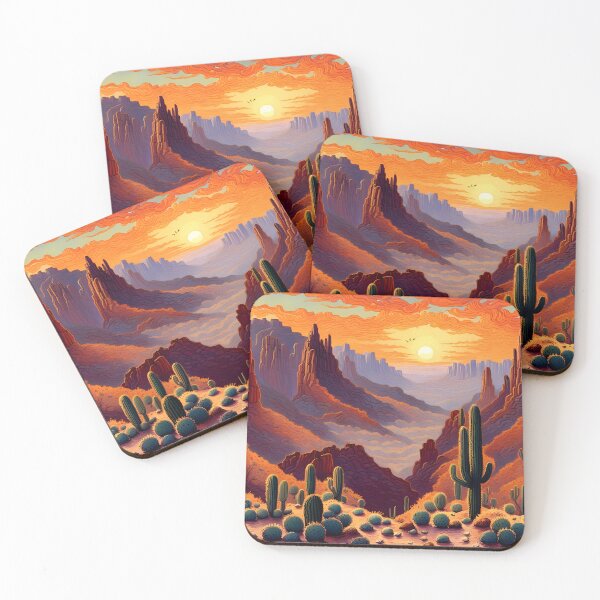 Item preview, Sunset over the Desert Canyon designed and sold by Bright-Moonrise.