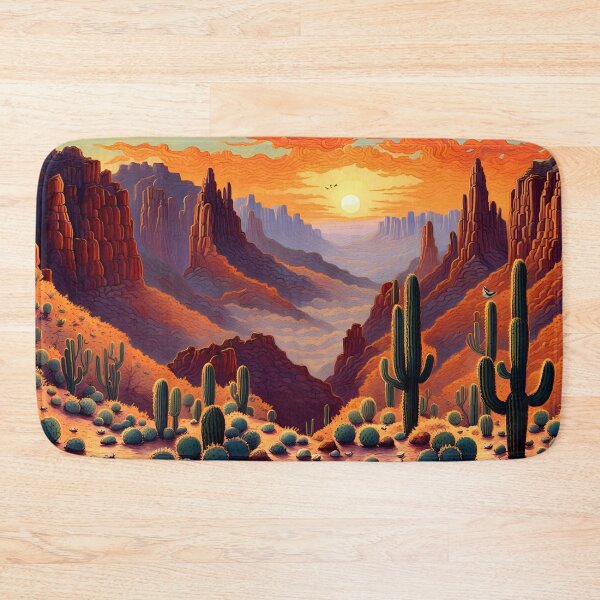 Item preview, Sunset over the Desert Canyon designed and sold by Bright-Moonrise.