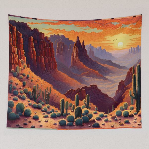 Item preview, Sunset over the Desert Canyon designed and sold by Bright-Moonrise.