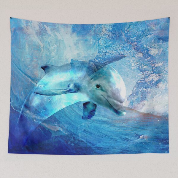Item preview, Watercolor Dolphin  Digital Art designed and sold by k9printart.