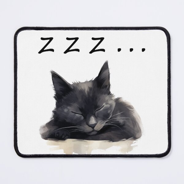 Item preview, Sleeping cute black cat designed and sold by szymonkanik.