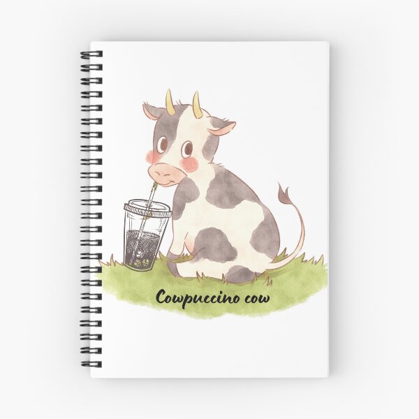 Item preview, Kawaii cow enjoy her tasty coffee designed and sold by Cosmicworld07.
