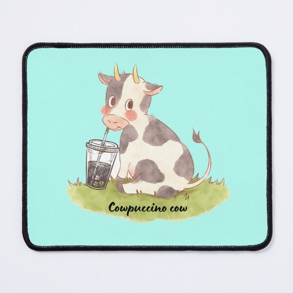 Item preview, Kawaii cow enjoy her tasty coffee designed and sold by Cosmicworld07.