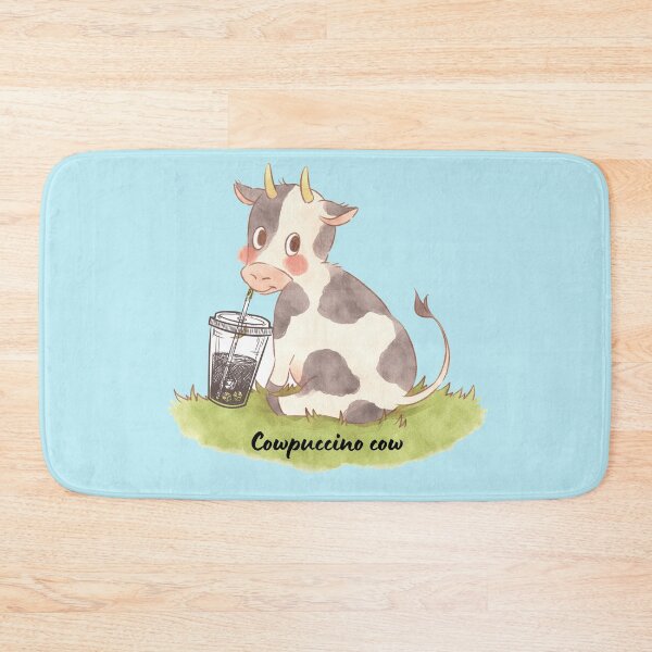 Item preview, Kawaii cow enjoy her tasty coffee  designed and sold by Cosmicworld07.