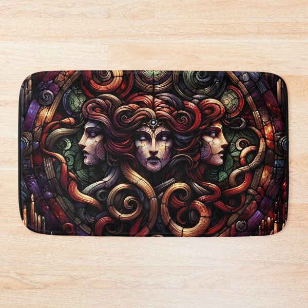 Item preview, Hecate triple aspect stained glass designed and sold by Truck Stop One.