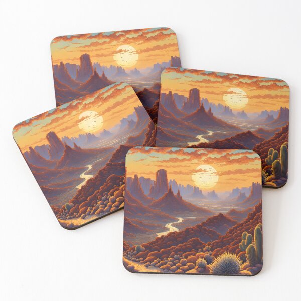 Item preview, Sunset Over the Red Rock Canyon designed and sold by Bright-Moonrise.