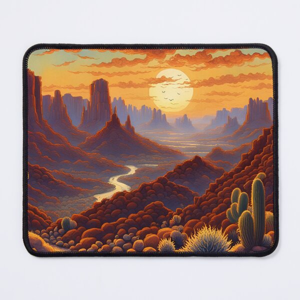 Item preview, Sunset Over the Red Rock Canyon designed and sold by Bright-Moonrise.
