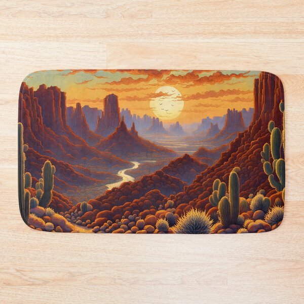 Item preview, Sunset Over the Red Rock Canyon designed and sold by Bright-Moonrise.