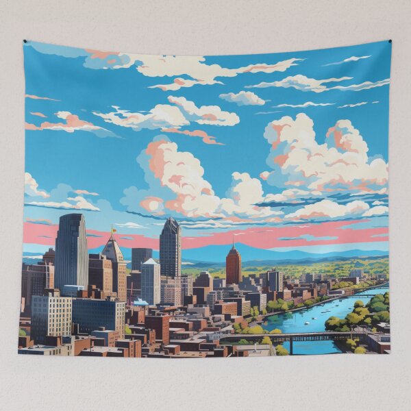 Item preview, A Pop Art Travel Print of Montreal - Canada designed and sold by StudioRedKoala.