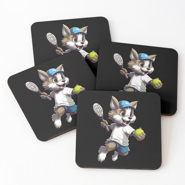 Item preview, Paddle Tennis Player Cute Wolf Teammate designed and sold by Kacpi-Design.