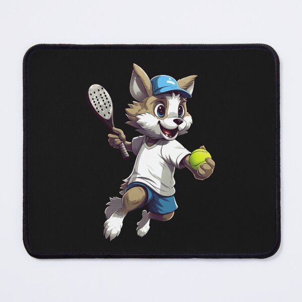 Item preview, Paddle Tennis Player Cute Wolf Teammate designed and sold by Kacpi-Design.