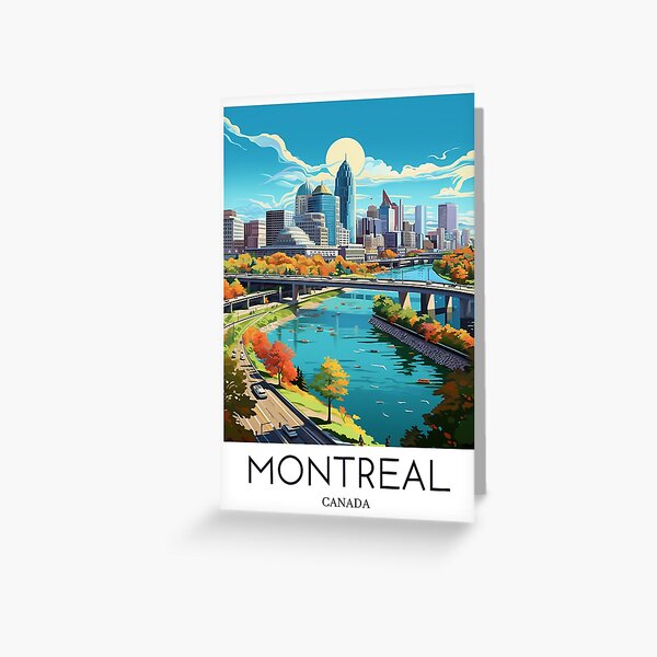 Aperçu de l'œuvre Une impression de voyage Pop Art de Montréal - Canada créée et vendue par StudioRedKoala.