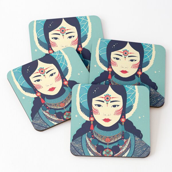 Item preview, Eskimo Girl in Traditional Winter Attire designed and sold by FriskyLemur.