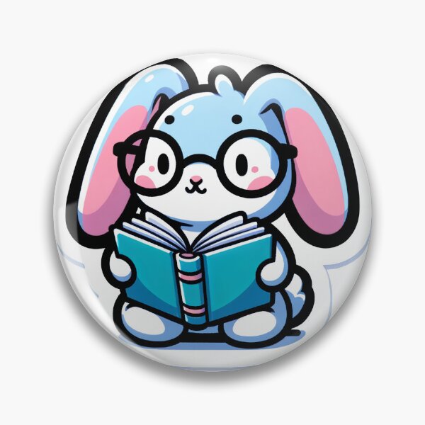 Item preview, Cute Bunny Reading Sticker, Kawaii Rabbit Book Lover Decal, Geek Chic Laptop Sticker, Adorable Animal Vinyl Sticker designed and sold by johnharry3.