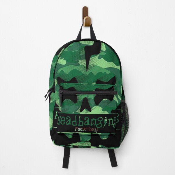 Item preview, headbanging green skull designed and sold by manuvila.