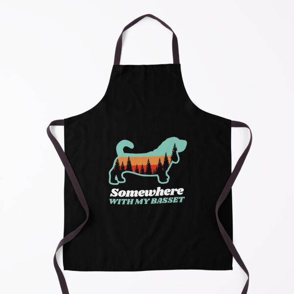 Item preview, Somewhere With My Basset Vintage Hiking Camping Gift designed and sold by Guarddogdrive.
