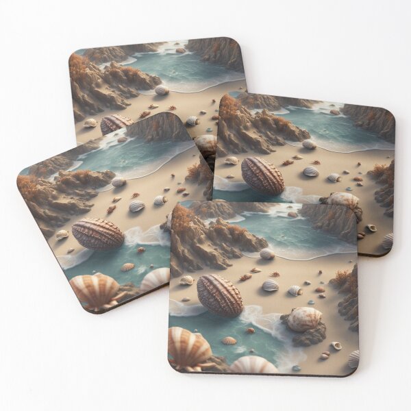 Item preview, Miniature Surfers: Hermit Crabs Riding Seashell Waves designed and sold by RealisticAi.