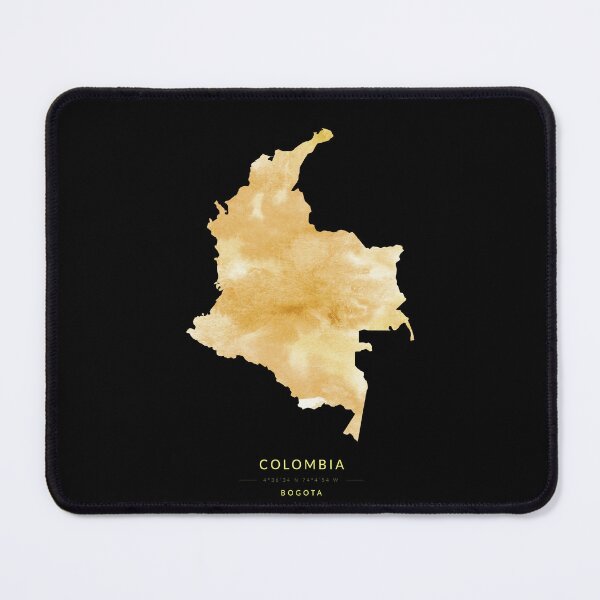 Item preview, Colombia map in gold color designed and sold by Jerhus.