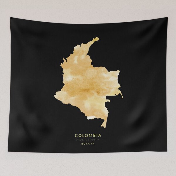 Item preview, Colombia map in gold color designed and sold by Jerhus.