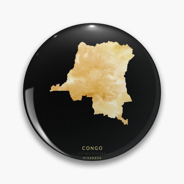 Item preview, Congo map in gold color designed and sold by Jerhus.
