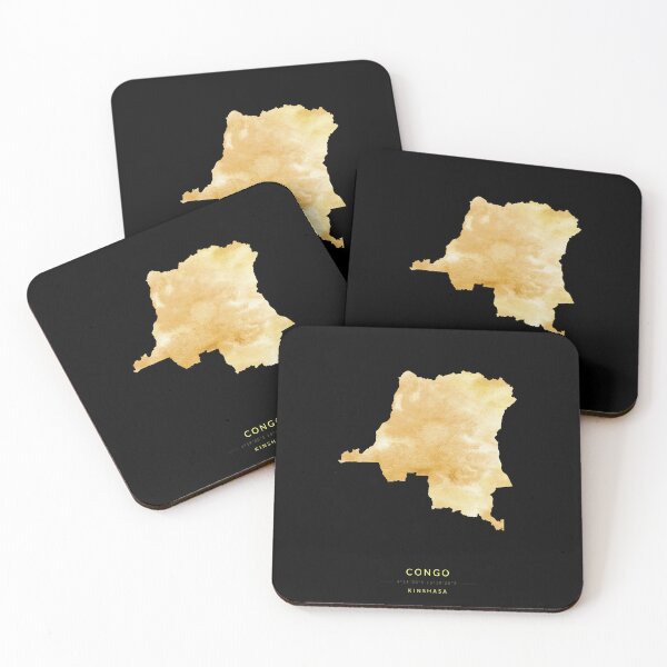 Item preview, Congo map in gold color designed and sold by Jerhus.