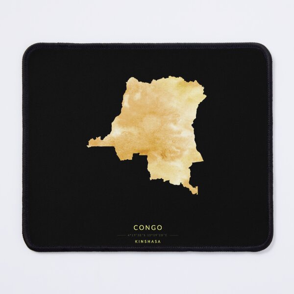 Item preview, Congo map in gold color designed and sold by Jerhus.