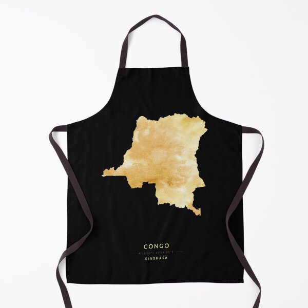 Item preview, Congo map in gold color designed and sold by Jerhus.