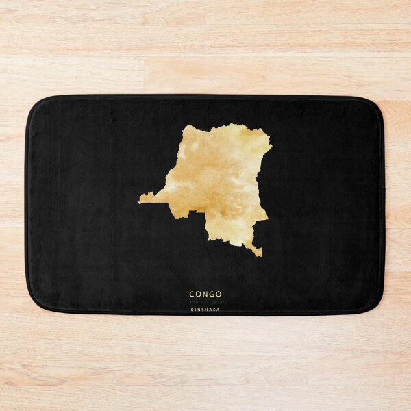 Item preview, Congo map in gold color designed and sold by Jerhus.