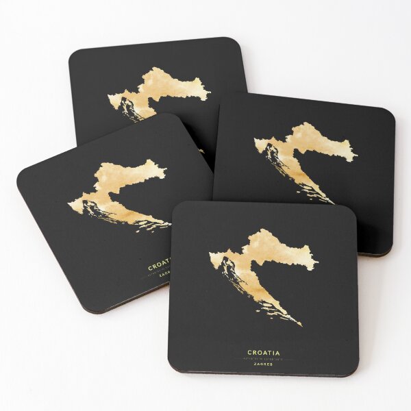 Item preview, Croatia map in gold color designed and sold by Jerhus.