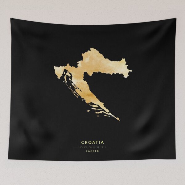 Item preview, Croatia map in gold color designed and sold by Jerhus.