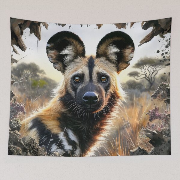 Item preview, African wild dog deisgn designed and sold by RubisLeaf.