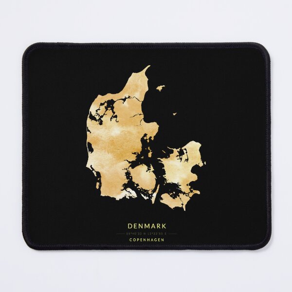Item preview, Denmark map in gold color designed and sold by Jerhus.