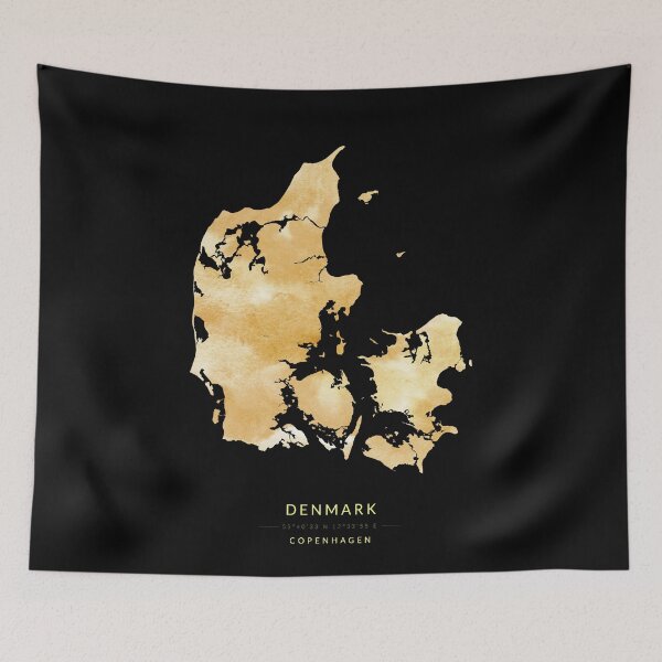 Item preview, Denmark map in gold color designed and sold by Jerhus.