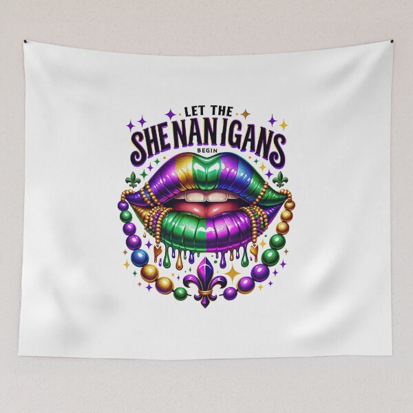 Item preview, Mardi Gras Mask Let The Shenanigans Begin  T-Shirt designed and sold by MAPDDesigns.
