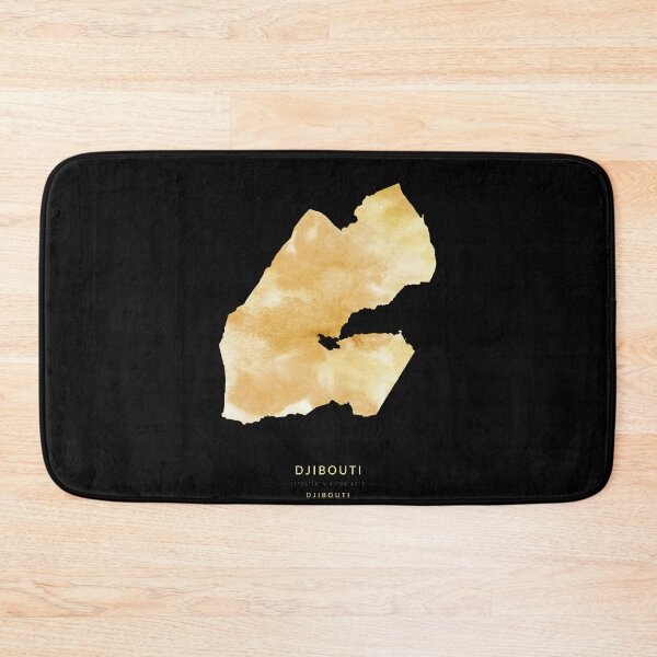 Item preview, Djibouti map in gold color designed and sold by Jerhus.