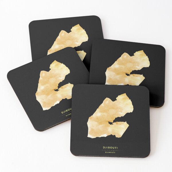 Item preview, Djibouti map in gold color designed and sold by Jerhus.