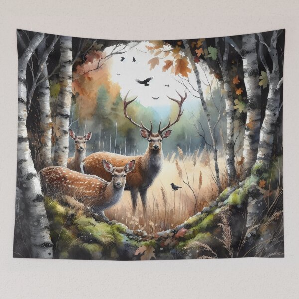 Item preview, Deer animal painting designed and sold by RubisLeaf.