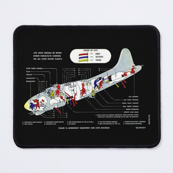Item preview, B-17G Crew Emergency Evacuation Egress designed and sold by warbirdwear.