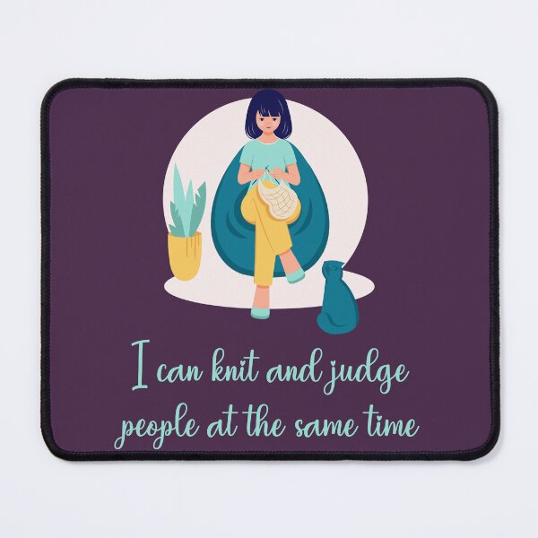 Item preview, I Can Knit And Judge People At The Same Time designed and sold by Dominika Bednarska.