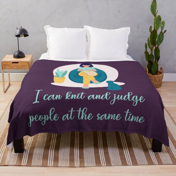 Item preview, I Can Knit And Judge People At The Same Time designed and sold by Dominika Bednarska.