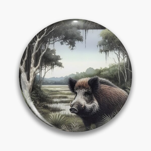 Item preview, Wild pig animal art designed and sold by RubisLeaf.