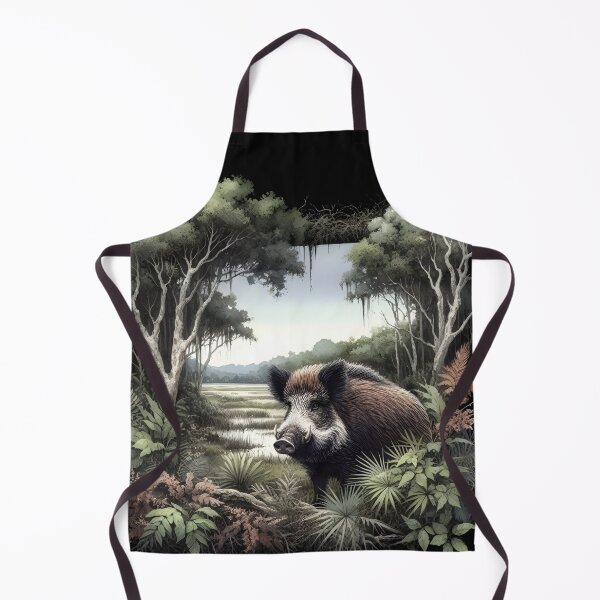 Item preview, Wild pig animal art designed and sold by RubisLeaf.