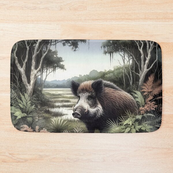 Item preview, Wild pig animal art designed and sold by RubisLeaf.