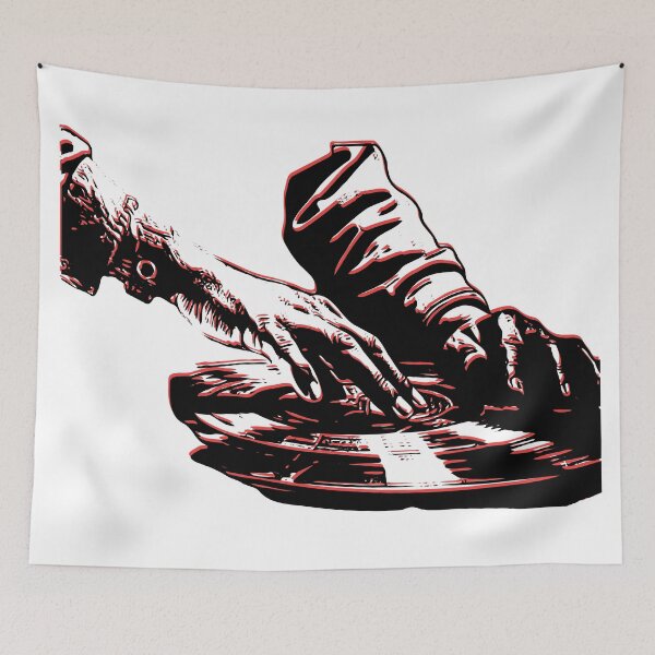 Item preview, DJ at work designed and sold by Art Dila Studio.