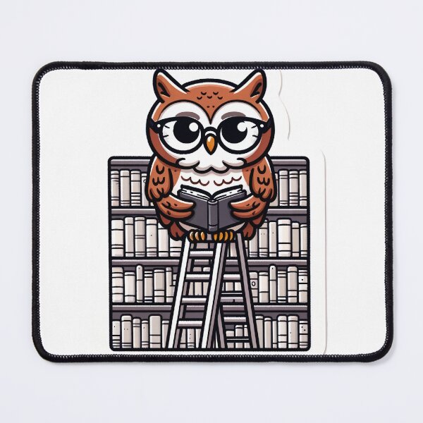 Item preview, Wise Owl Sticker, Book Lover Decal, Library Owl Vinyl Sticker, Scholar Owl Decor, Reading Nook Accessory designed and sold by johnharry3.