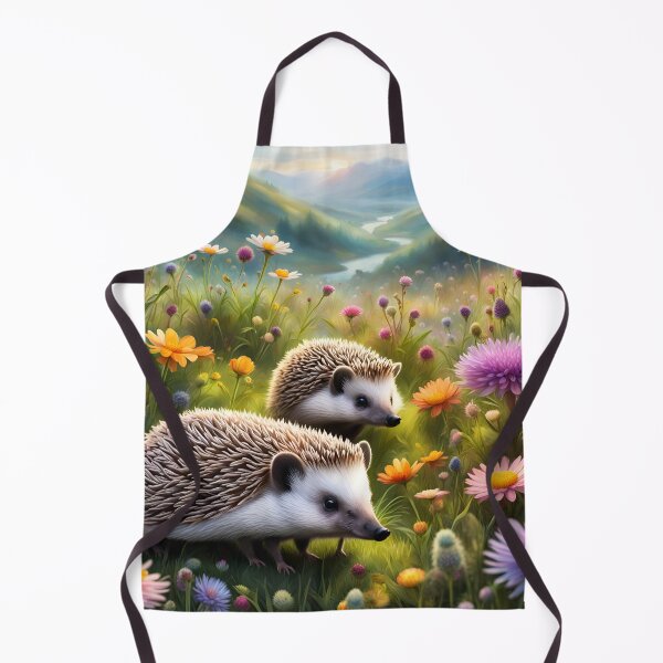 Item preview, Happy Hedgehogs scurrying in the wildflower meadow. designed and sold by Zen-Hues.