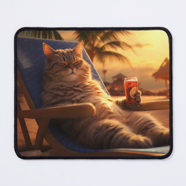 Item preview, Vacation Vibes - Chilled Cat at Sunset designed and sold by vk09.