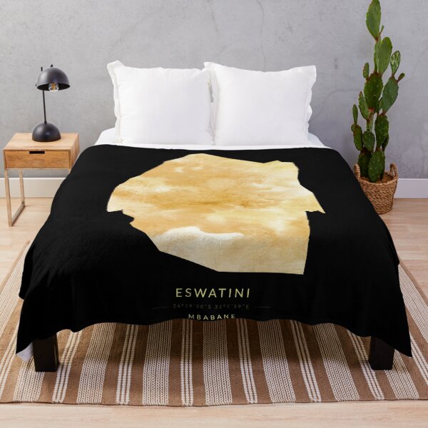 Item preview, Eswatini map in gold color designed and sold by Jerhus.