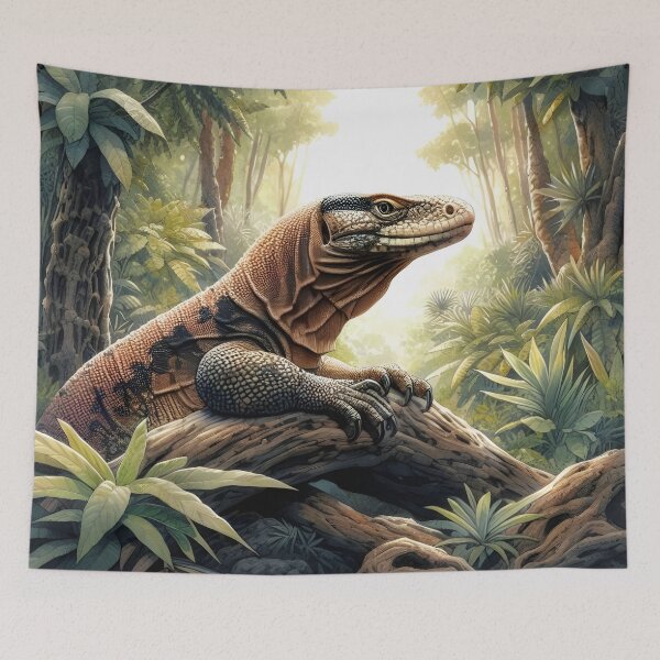 Item preview, comodo dragon animal paint style art designed and sold by RubisLeaf.