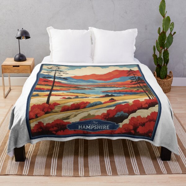 Item preview, Hampshire USA Vintage Poster Tourism designed and sold by TravelersGems.
